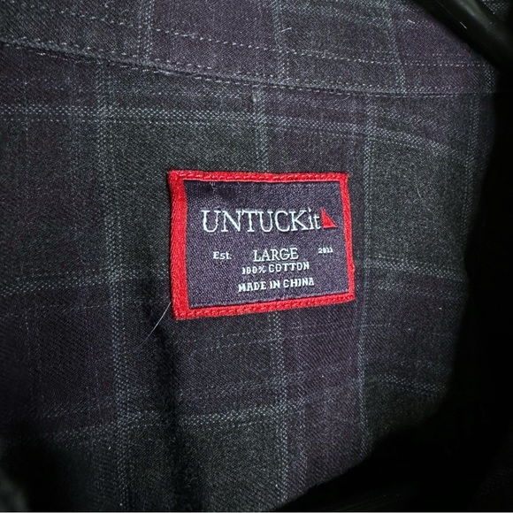 UNTUCKit Plaid Flannel button down Shirt - Picture 6 of 7